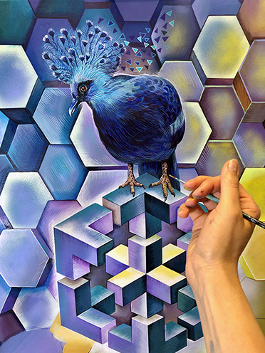 acryl gemälde geometrisch