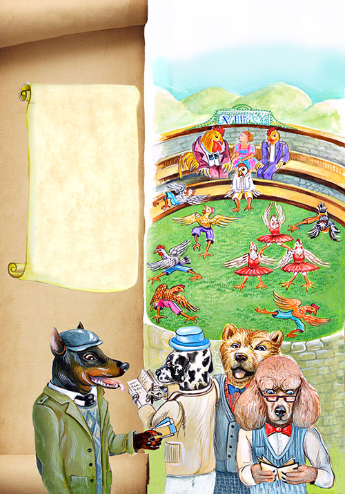 children book illustration with a animals kinder illustration mit tieren