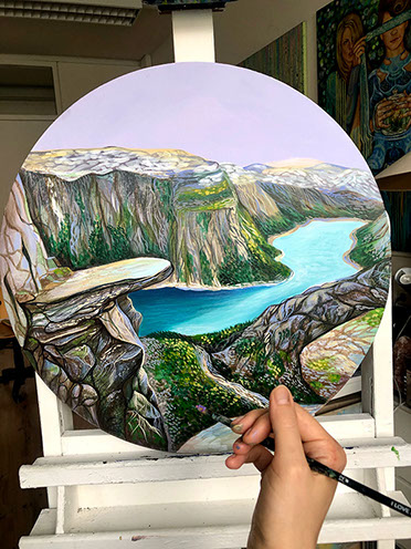 landschaft gemälde entstehung