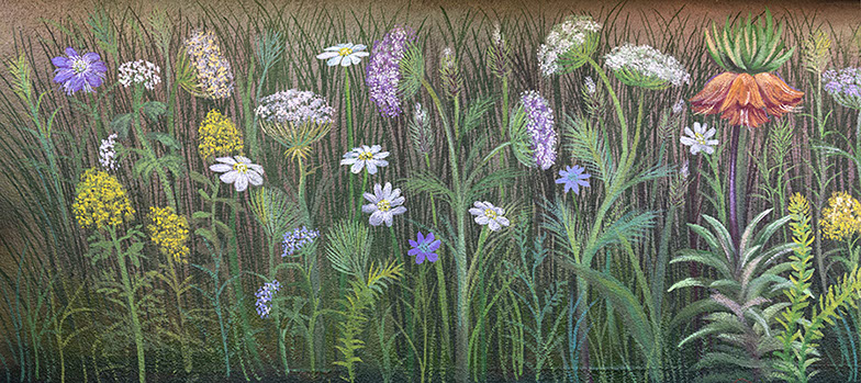 wandmalerei mit feld blumen wandmalerei mit feld blumen